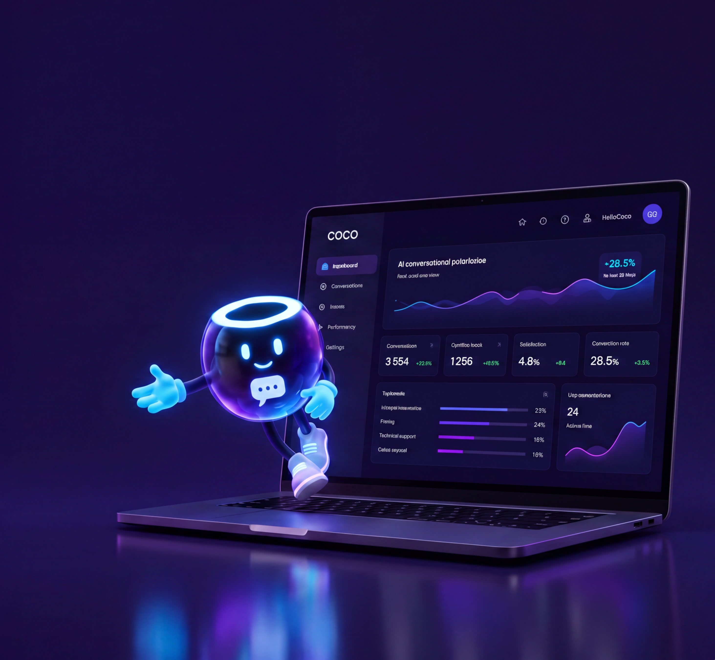 Interface HelloCoco sur ordinateur